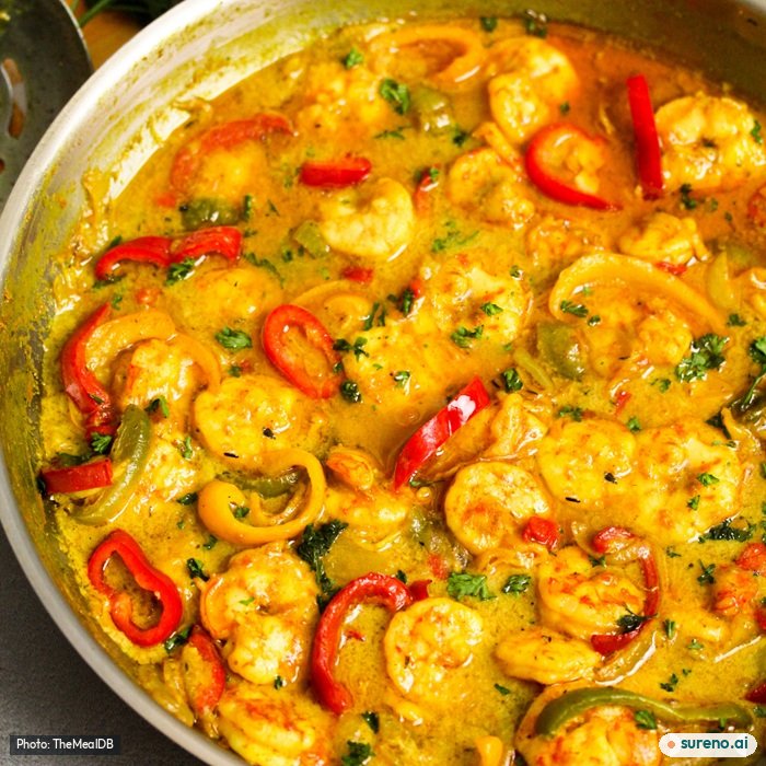 Jamaican Curry Shrimp Recipe, the finished dish