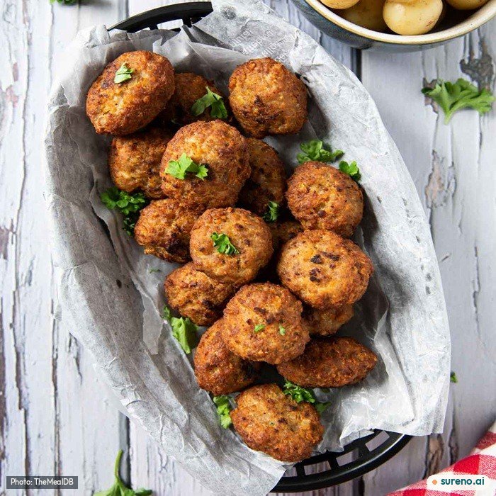 Frikadeller - Danish Meatballs, the finished dish