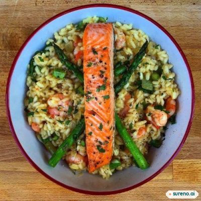 Salmon Prawn Risotto