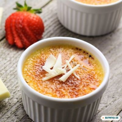 White chocolate creme brulee