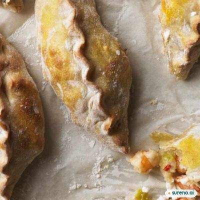 Spring onion and prawn empanadas