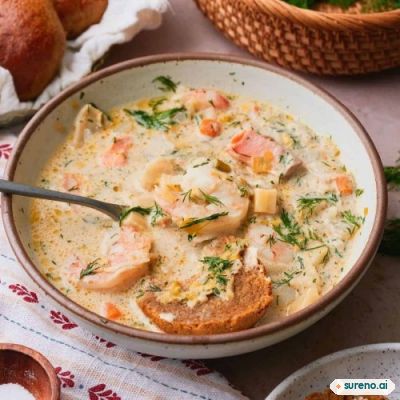 Fiskesuppe (Creamy Norwegian Fish Soup)