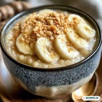 Authentic Laos Tapioca Pudding with Bananas